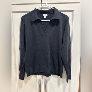 J. Crew Black Cashmere Blend Sweater